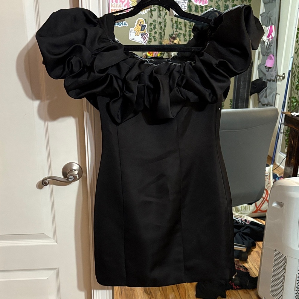Elliatt Black Ruffle Prom Dress